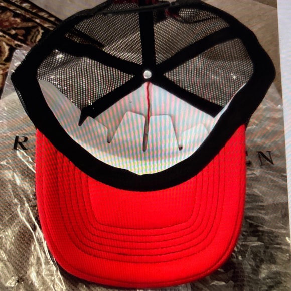 Red Ralph Lauren Polo Racing Cap New - Picture 4 of 4